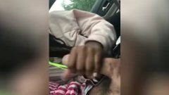 Black Bitch Giving Me A Blow-Job In My Car